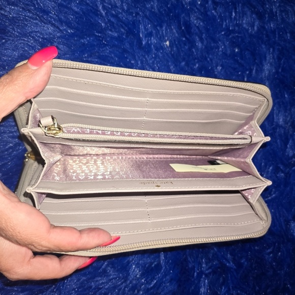 EUC Kate Spade Gray Glitter Wallet - Picture 3 of 4